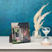 ポーチ&アメリカ国旗の写真 フォトプラーク (インサイチュ)