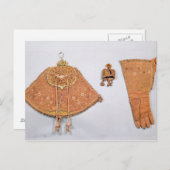 ポーチ、手袋とフードのホーキングフランスのセット ポストカード (正面/裏面)