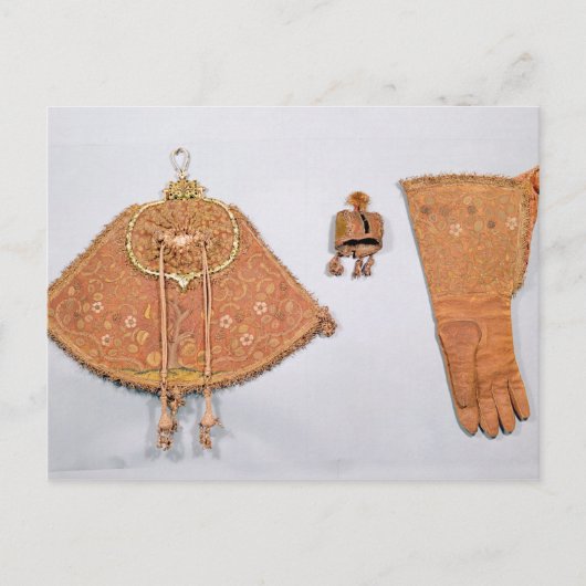 ポーチ、手袋とフードのホーキングフランスのセット ポストカード (正面)