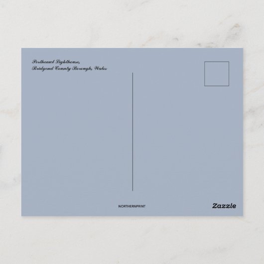 ポーツカウルライトハウスブリッディゲンドカウンティボローウェールズ ポストカード (裏面)