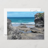 ポーツビーチニューキーコーンウォール写真 ポストカード (正面/裏面)