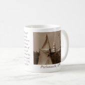 ポーツマスの歴史的なマグ コーヒーマグカップ (正面右)