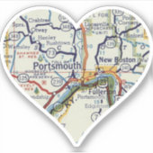 ポーツマスオハイオレトロの地図 シール (正面)