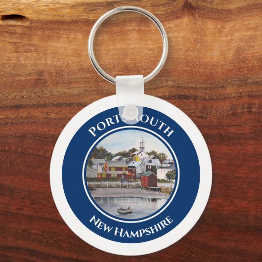 ポーツマスハーバーニューハンプシャー絵画ズ キーホルダー (正面)