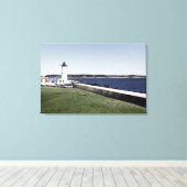 ポーツマスライトハウス キャンバスプリント (インサイチュ (ウッドフロア))