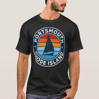ポーツマスロードアイランドRIヴィンテージセーリングボートレトロ Tシャツ