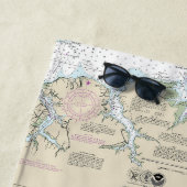 ポーツマス島からビューフォート航海のへのチャート11544 ビーチタオル (インサイチュ)