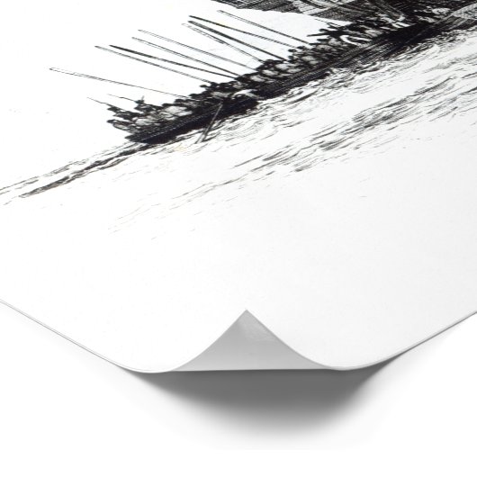 ポーツマス港の刑務所船 ポスター (角)