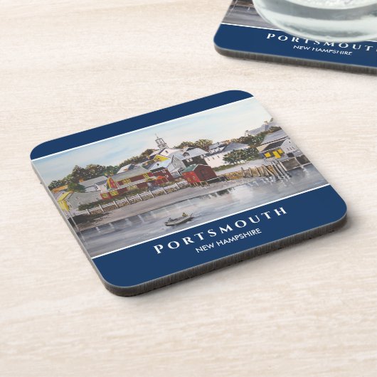 ポーツマス港ニューハンプシャー絵画アメリカ コースター (左側)