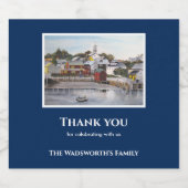 ポーツマス港ニューハンプシャー絵画アメリカ ビールラベル (シングルラベル)