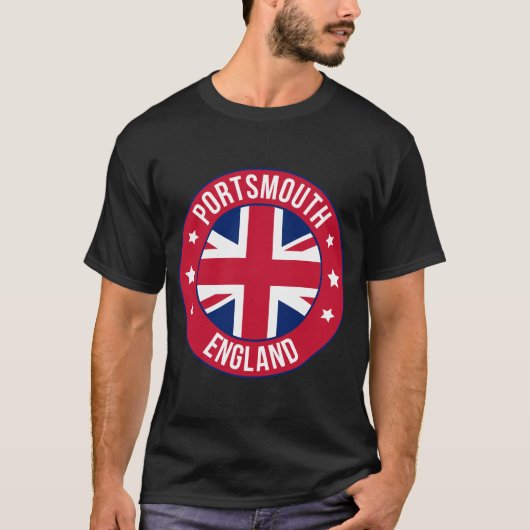 ポーツマス イングランドの都市Tシャツ | 旅行と故郷 Tシャツ (正面)