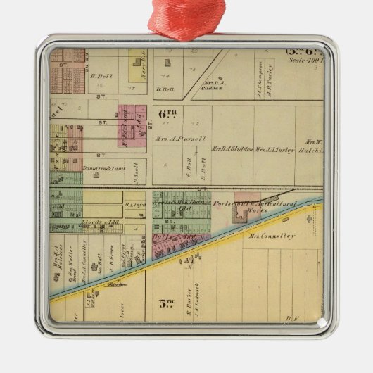 ポーツマス、オハイオ州 メタルオーナメント (正面)