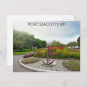 ポーツマス・ニューハンプシャー州トライアルガーデンズトラベル ポストカード (正面/裏面)