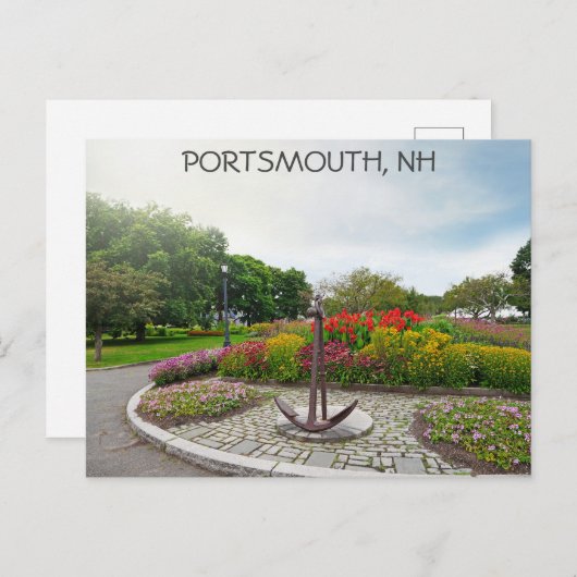 ポーツマス・ニューハンプシャー州トライアルガーデンズトラベル ポストカード (正面/裏面)