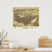 ポーツマス, NHパノラママップ – 1877 ポスター (キッチン)