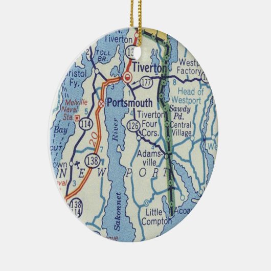 ポーツマスRIヴィンテージマップ セラミックオーナメント (右)