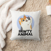 ポーティおもしろいアニマルパーティーキャットパン クッション (ブランケット)