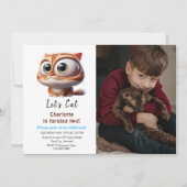 ポーティだ！かわいい猫の2回目の誕生日パーティー 招待状 (正面)