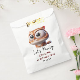 ポーティだ！かわいい猫2歳の誕生日パーティー フェイバーバッグ