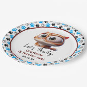 ポーティだ!かわいい猫2歳の誕生日パーティー ペーパープレート (アングル)