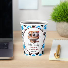 ポーティだ！かわいい猫2歳の誕生日パーティー 紙コップ