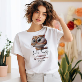 ポーティだ！かわいい猫2歳の誕生日パーティー Tシャツ