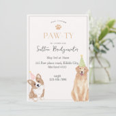 ポーティの女の子の誕生日招待状 招待状 (スタンド正面)