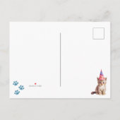 ポーティキテンス子供の誕生日パーティの招待状 インビテーションポストカード (裏面)