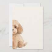 ポーティープードルドッグ誕生日 招待状 (裏面)