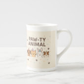 ポーティ動物可愛いペット誕生日 ボーンチャイナマグカップ (右)