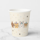 ポーティ動物可愛いペット誕生日 紙コップ (正面)