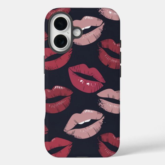 ポーティ口紅キスパターン Case-Mate iPhoneケース (裏面)