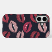 ポーティ口紅キスパターン Case-Mate iPhoneケース (裏面 (横))