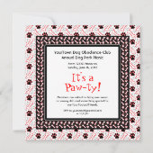 ポーティ・ドッグの誕生日パーティーかドギーが集まる 招待状 (裏面)