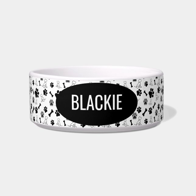 ポーテーマドッグボウル名カスタム付 ボウル (正面)