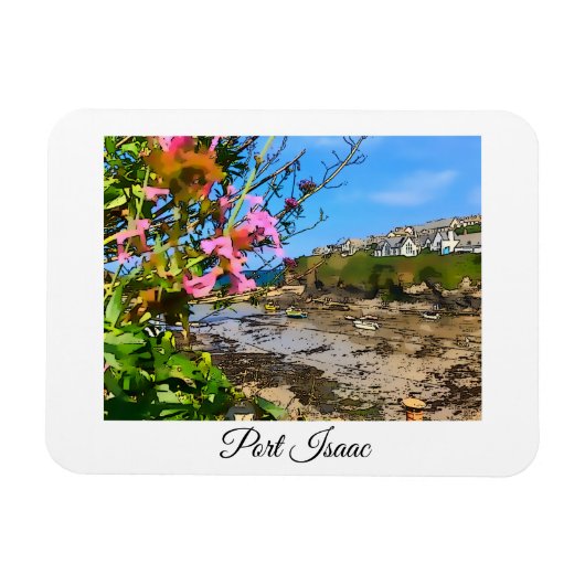 ポートアイザックコーンウォールハーバーフィッシャーマンズフレンズ マグネット (横)