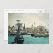 ポートアットカレーバイマネーヴィンテージ印象派アート ポストカード (正面/裏面)