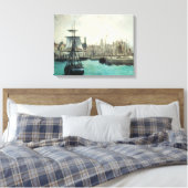 ポートアットカレーbyマネ、ヴィンテージ印象主義アート キャンバスプリント (インサイチュ (寝室))