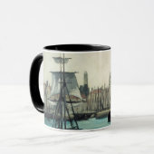 ポートアットカレーbyマネ、ヴィンテージ印象主義アート マグカップ (正面左)