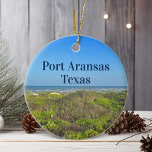 ポートアランサステキサス州ビーチグラスフォトクリスマス セラミックオーナメント<br><div class="desc">美しい海写真ポートアランサスビーチ草とテキサス州の砂丘。夏にムスタ素晴らしング島を愛するテシャンのためのクリスマスの装飾品。美しい日に海岸旅行の写真。</div>