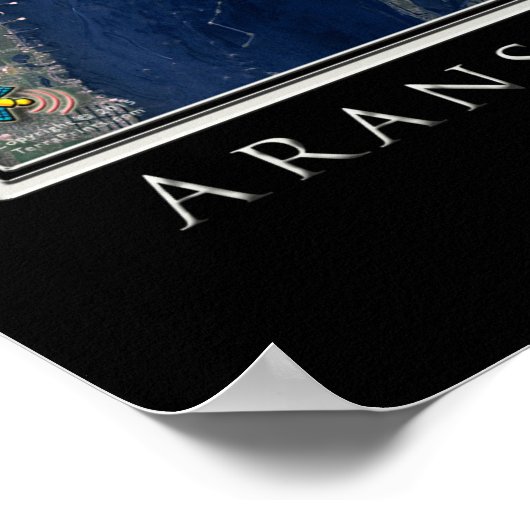 ポートアランサステキサス州衛星ポスターマップ ポスター (角)