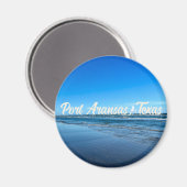 ポートアランチェス テキサス海岸 海の波 写真 マグネット (正面/裏面)