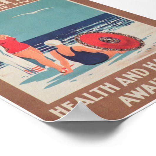 ポートアルフレッド南アフリカのヴィンテージ旅行ポスター ポスター (角)