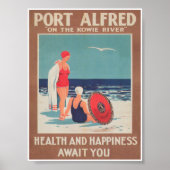 ポートアルフレッド南アフリカのヴィンテージ旅行ポスター ポスター (正面)