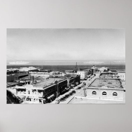 ポートアンジェルス、WAタウンビューアンドハーバー写真 ポスター (正面)