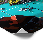 ポートアントニオジャマイカトラベルアートヴィンテージ ポスター (角)