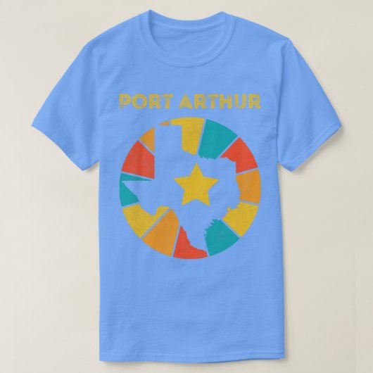 ポートアーサーテキサス州ヴィンテージ動揺して土産 Tシャツ (デザイン正面)