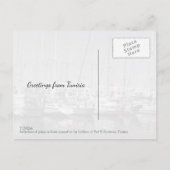 ポートエルカンタウィハーバーウォーターフロントボーツチュニジア ポストカード (裏面)