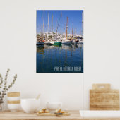 ポートエルカンタウィハーバーボーツチュニジアの風景 ポスター (キッチン)