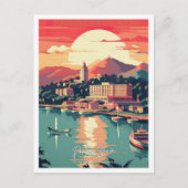 ポートオブスペイントラベルプレイスイラストレーション ポストカード (正面)